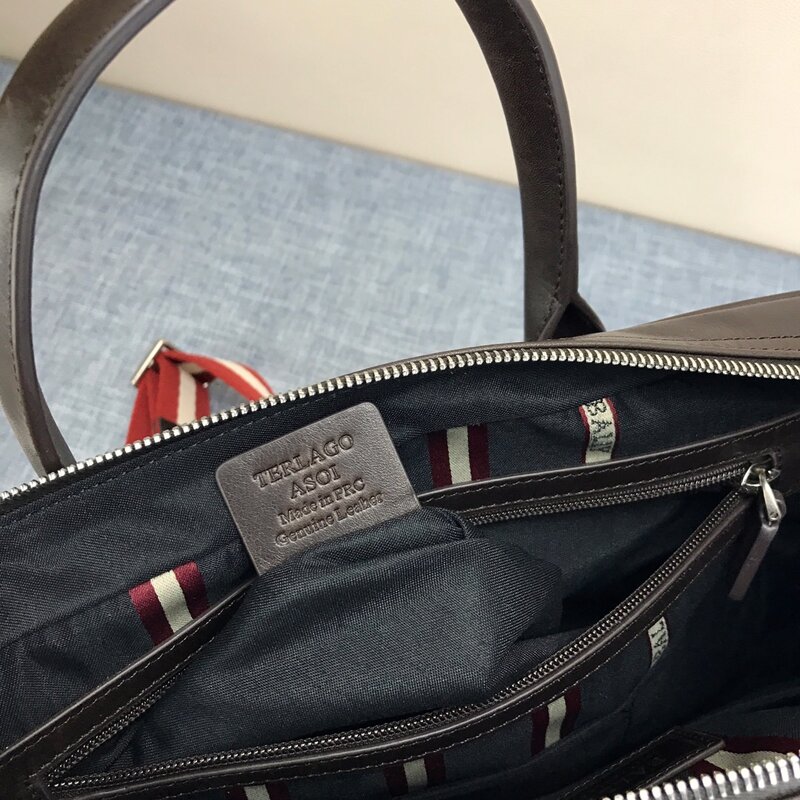 Luxury B Brand Briefcase Bag Fashion Design Business Causal Men Leather Shoulder Handbag Men's Cowhide Large Capacity Handbag