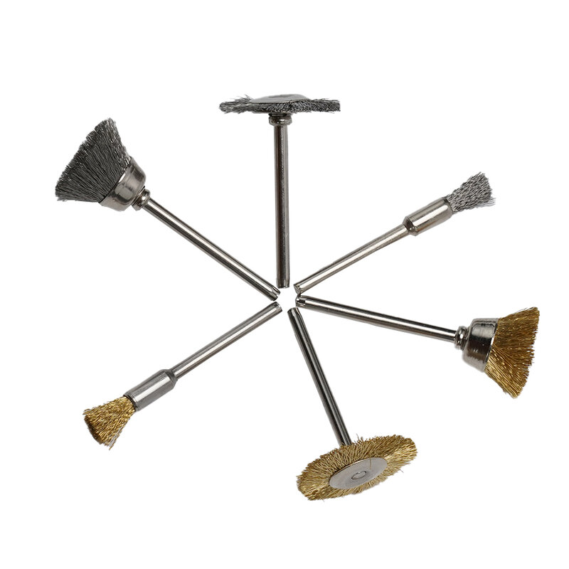 Escova de aço inoxidável, escova de latão para metal e metalurgia remoção, ferramentas rotativas