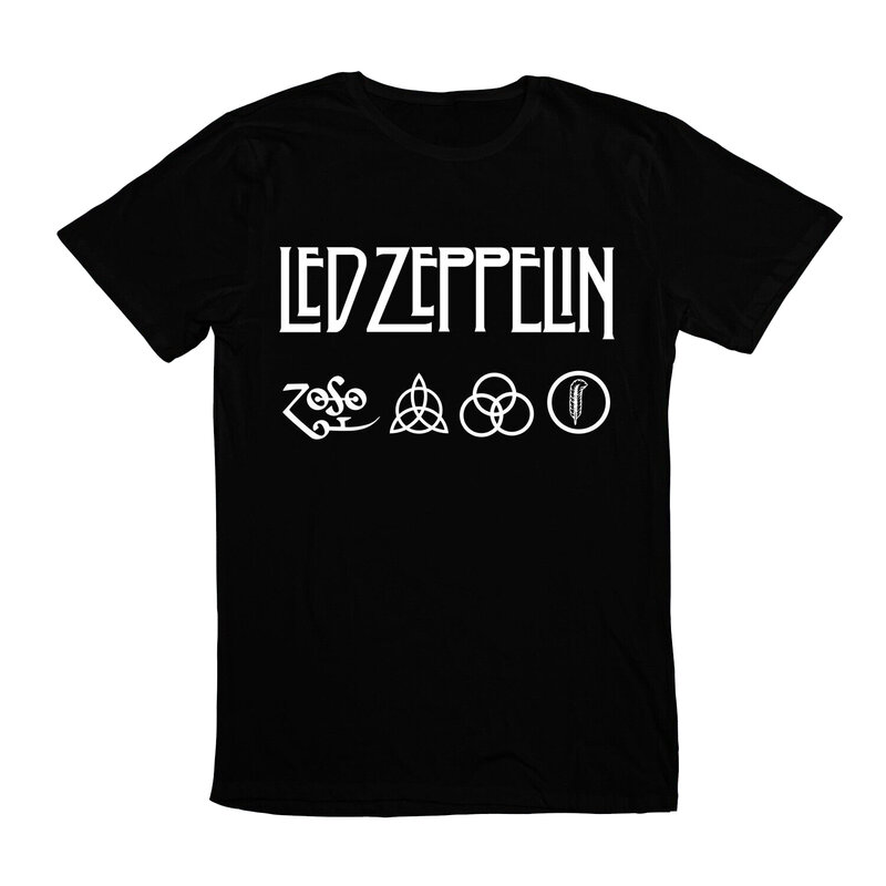 Led Heavy Metal Hard Rock Zepelin Music Artist Band Graphic Tee T-shirt