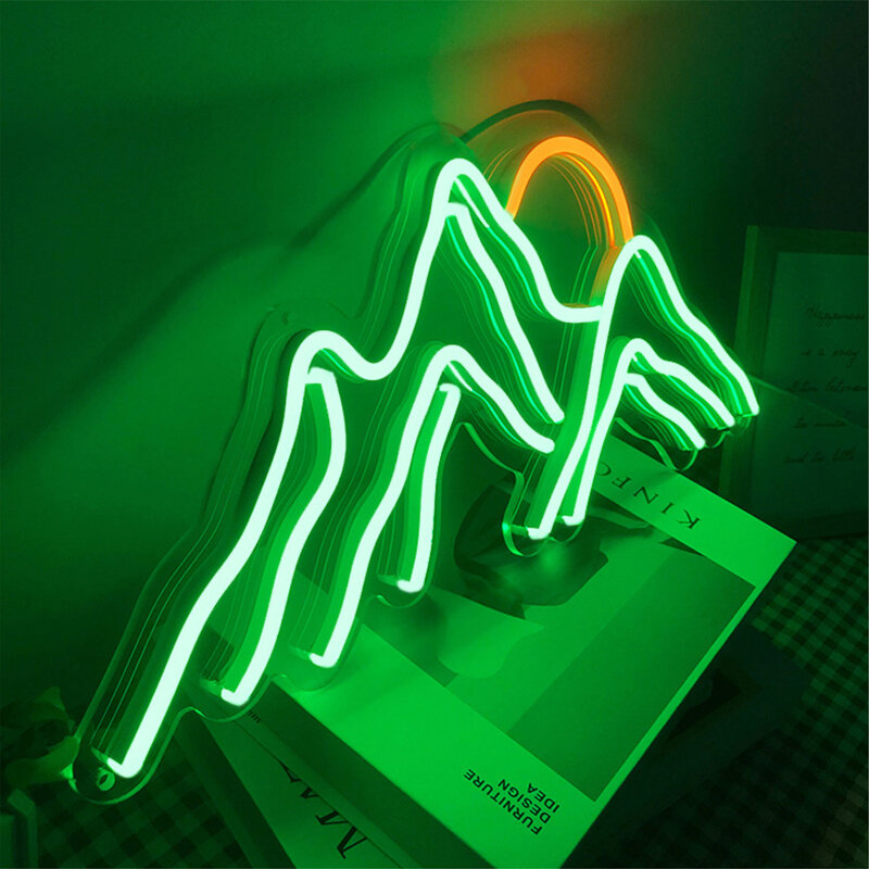 Lampu tanda Neon Led lembaran akrilik pencahayaan pesta surat pola LOGO tidak konsisten dengan berbagai warna