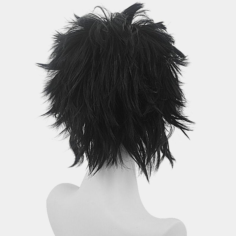 Wig Anime wig cos rambut palsu sintetik Cosplay terbalik biru dan hitam