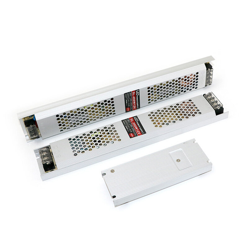 Controlador ultradelgado para tiras LED, fuente de alimentación de voltaje constante DC 12V/24V, transformadores de iluminación 60W 100W 150W 200W 300W 400W