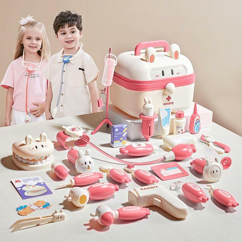 Set medico per bambini giochi di imitazione per ragazze giochi di ruolo accessori ospedalieri Kit medico strumenti per infermiere borsa giocattoli per bambini regalo