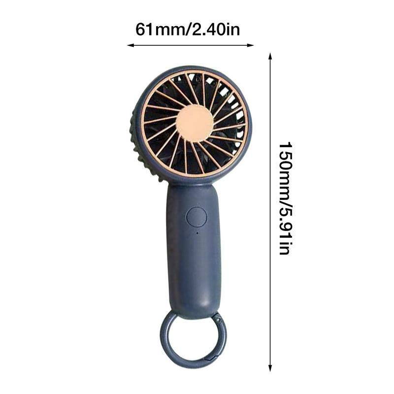 Portable Fan For Travel Portable Fan With Carabiner Rechargeable Dual Motors Powerful Handheld Fan Cute Design 3 Speed Personal
