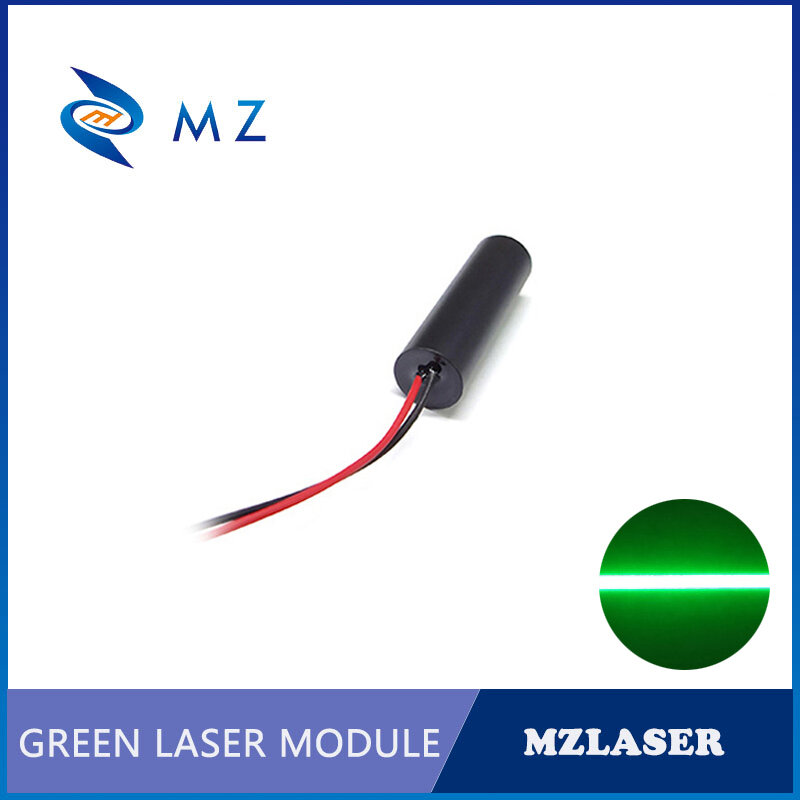 Laser Garis Hijau D10mm 505nm 30Mw Sudut Divergensi 110 Derajat Modul Laser Sirkuit Drive ACC Kelas Industri