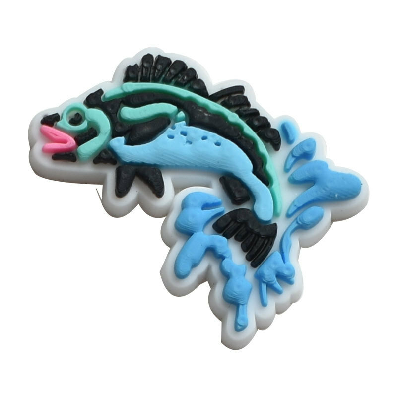 Karakter ikan lembut PVC hiasan gesper dekorasi untuk gelang klog sandal Aksesori karton hadiah pesta anak laki-laki