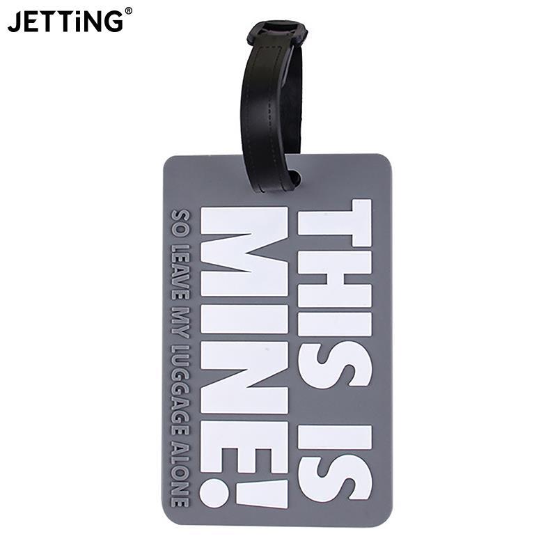 Label identifikasi Boarding PVC ini adalah Slogan pengingat saya tanda bagasi huruf kartun untuk tag Check-in pesawat udara perjalanan