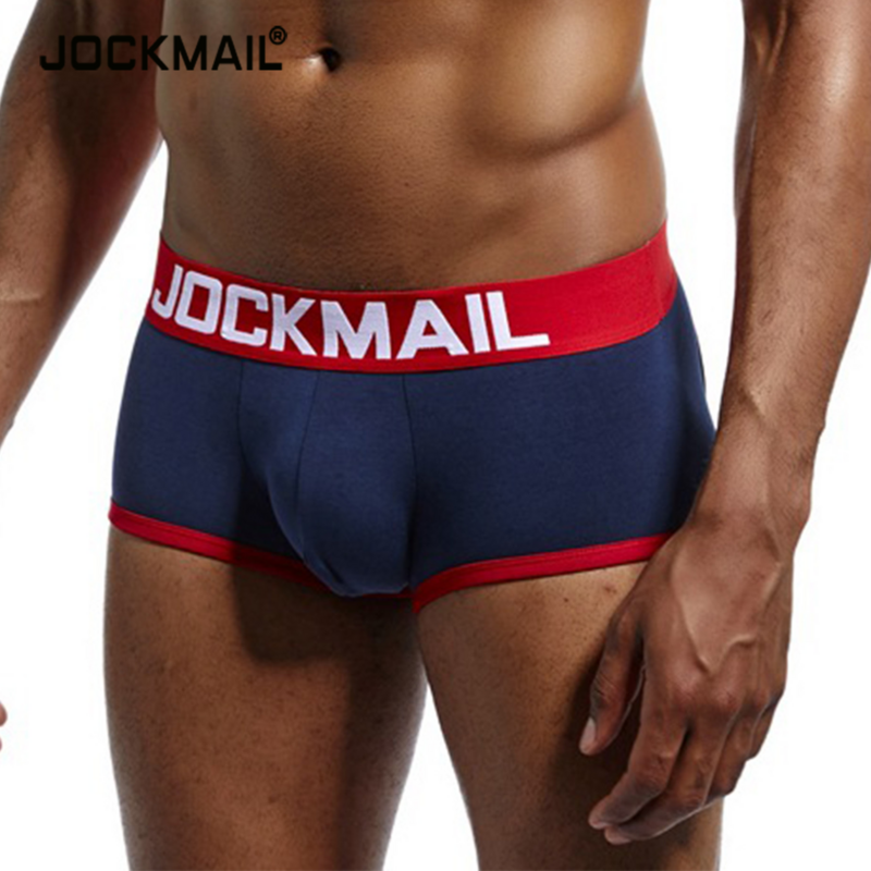 JOCKMAIL Sexy Boxers For Men Breathable Underwear Open Back Underpants Men Boxer Shorts Backless Briefs Gay Panties