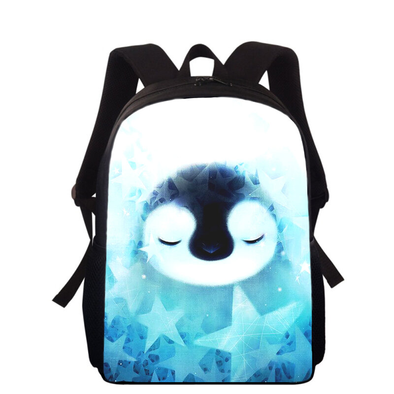 Cute cartoon penguin 15” 3D Print Kids Backpack Primary School Bags for Boys Girls Back Pack Students School Book Bags