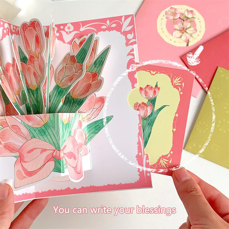 Акварельные Цветы, Цветочная открытка, карта памяти, день рождения, подарки ко дню Святого Валентина