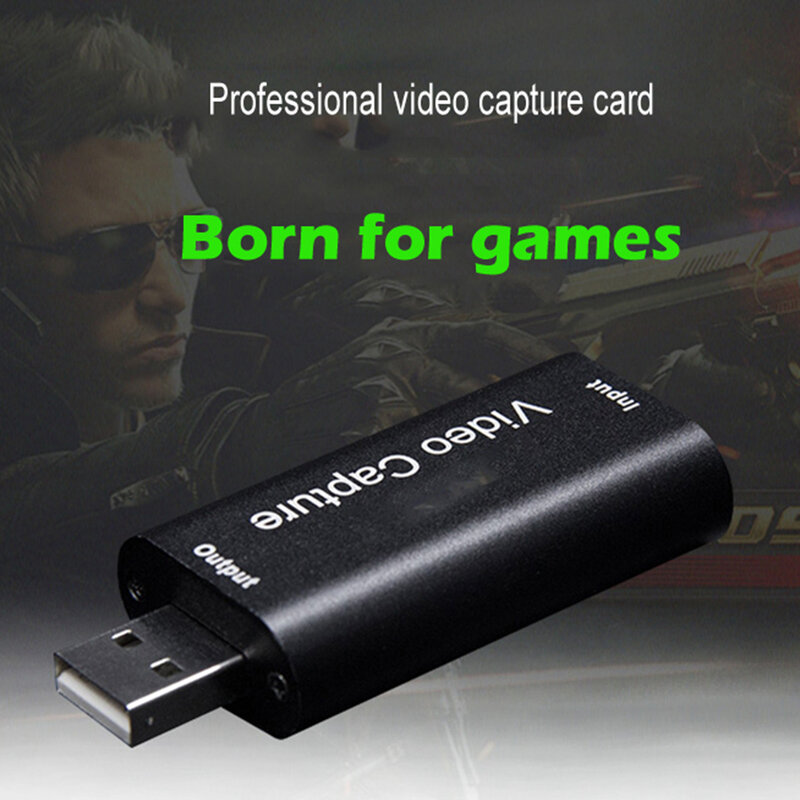 4K HDMI-Compatible Video Capture Card Streaming Board Capture USB 2.0 1080P Card Grabber Recorder Box for PS4 Game DVD Camera