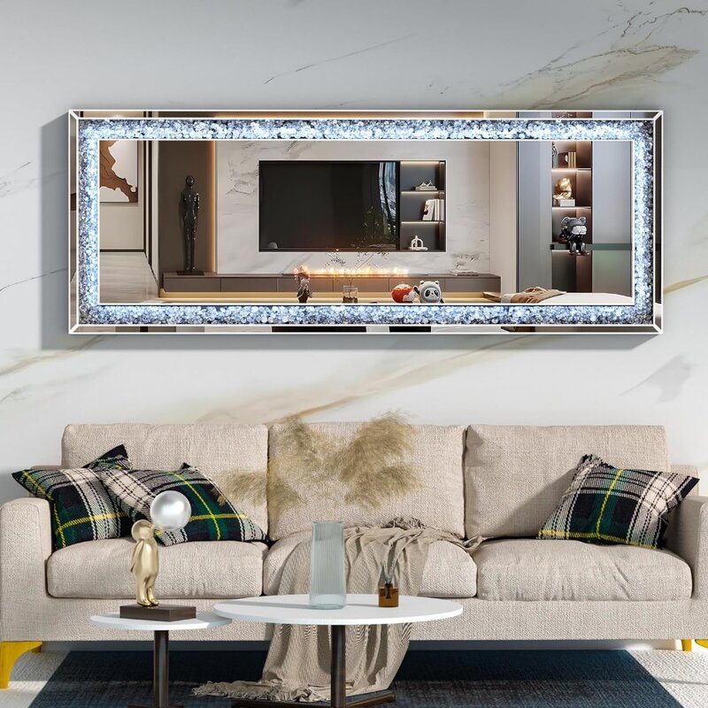 Зеркало для спальни, настенное зеркало с затемнением и 3 цветными режимами для спальни, бесплатная доставка, мебель для гостиной, дома