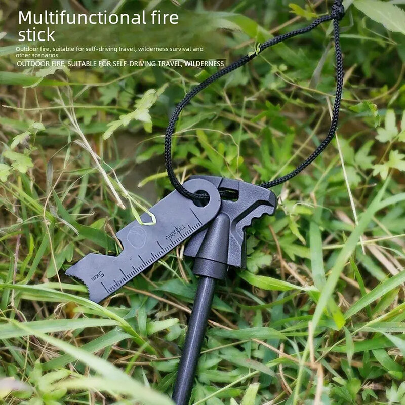 Multi-functional Outdoor Survival Fire Stick Iron Rod  Tinder Stick Fire Making Equipment
