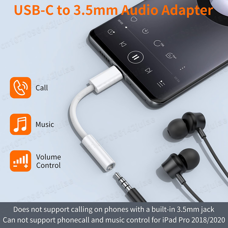 USB typu C do 3.5mm żeńskie gniazdo słuchawkowe Adapter kabla Audio USB C do Aux dla iPhone 15 Plus15 Pro Max iPad Pro MacBook