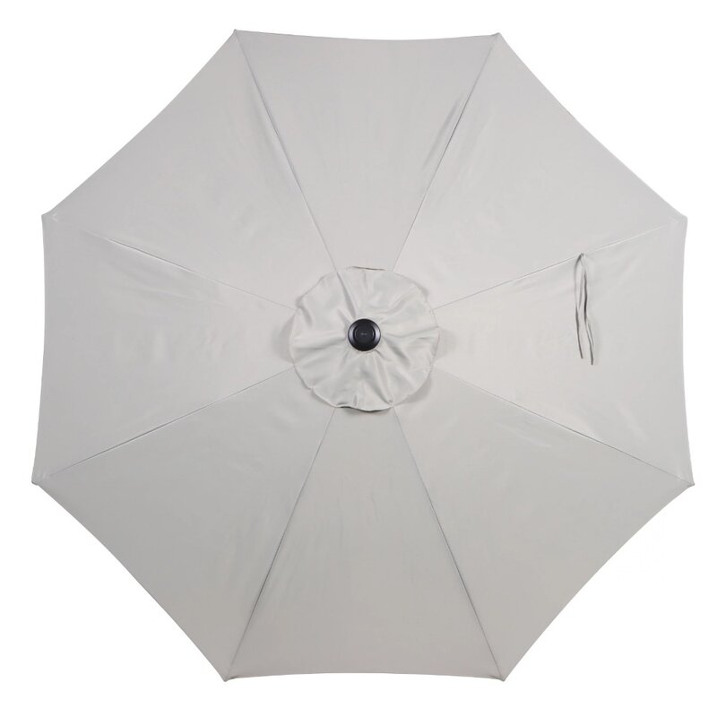 Marché inclinable extérieur rond en pierre, parapluie avec manivelle, 9 pieds