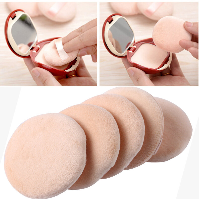 1/2/5/10pcs Professional Round Shape Facial Face Body Powder Foundation Puff Portable Soft Cosmetic Puff Makeup Foundation