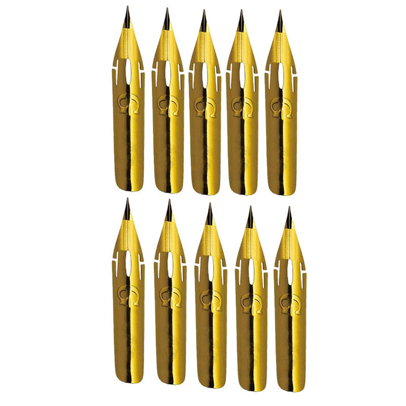10pc Golden G pennino strumento di calligrafia di marca di alta qualità dip Pen fumetti pennino cancelleria forniture scolastiche per ufficio regalo di scrittura