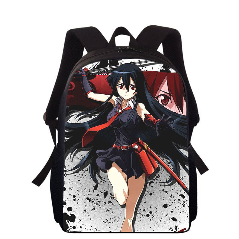 Anime Akame Ga Kill 15 "3D Print Kids Backpack Sacos de escola primária para meninos Meninas Back Pack Estudantes School Book Bags