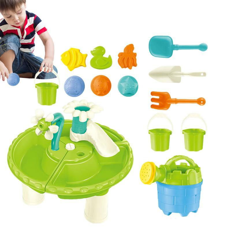屋外の幼児用テーブルおもちゃ,水中アクティビティ用の屋外おもちゃ,ビーチ用の屋外プレイテーブル,13ユニット