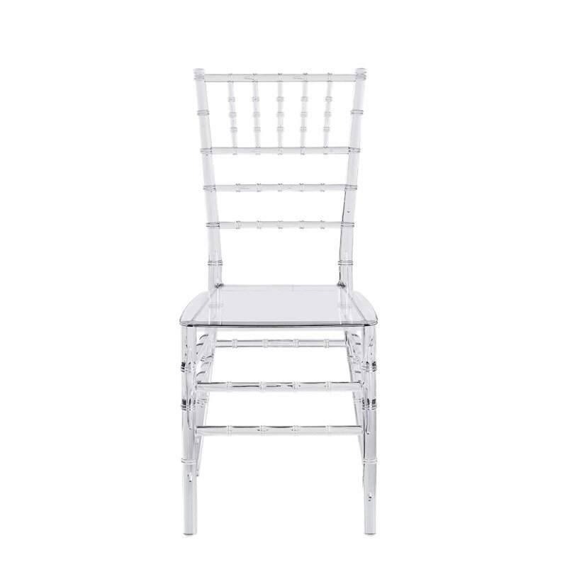 Acrylic Transparent Crystal Chair Hotel Banquet Hall Wedding Hall Outdoor Activities Plastic Napoleon Bamboo Chair