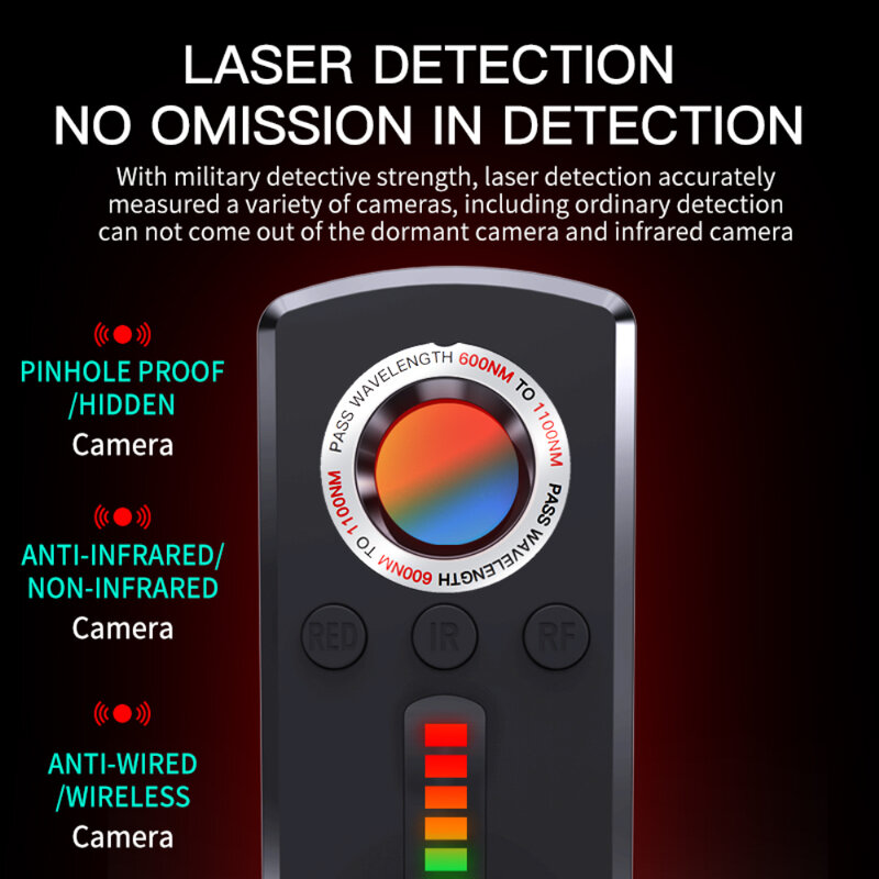 Anti Draadloze Signaaldetector Bug Gsm Gps Tracker Infrarood Anti Candid Camera Finder Automatisering Alarm Locator Scanner Detectie
