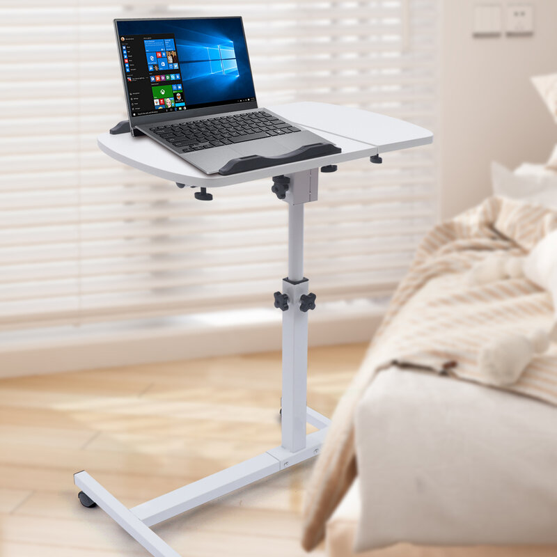 Mesa rolante ajustável para laptop, suporte para notebook, mesa inclinável, mesa superior, sofá-cama mesa lateral, ângulo e altura