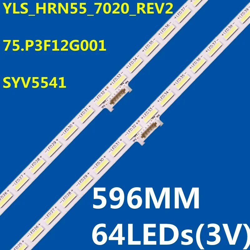 10 sztuk listwa oświetleniowa LED dla YLS_HRN55_7020_REV2 75.P3F12G001 KD-55X8500C KD-55X8505C KD-55X8507C KD-55X8508C KD-55X8509C