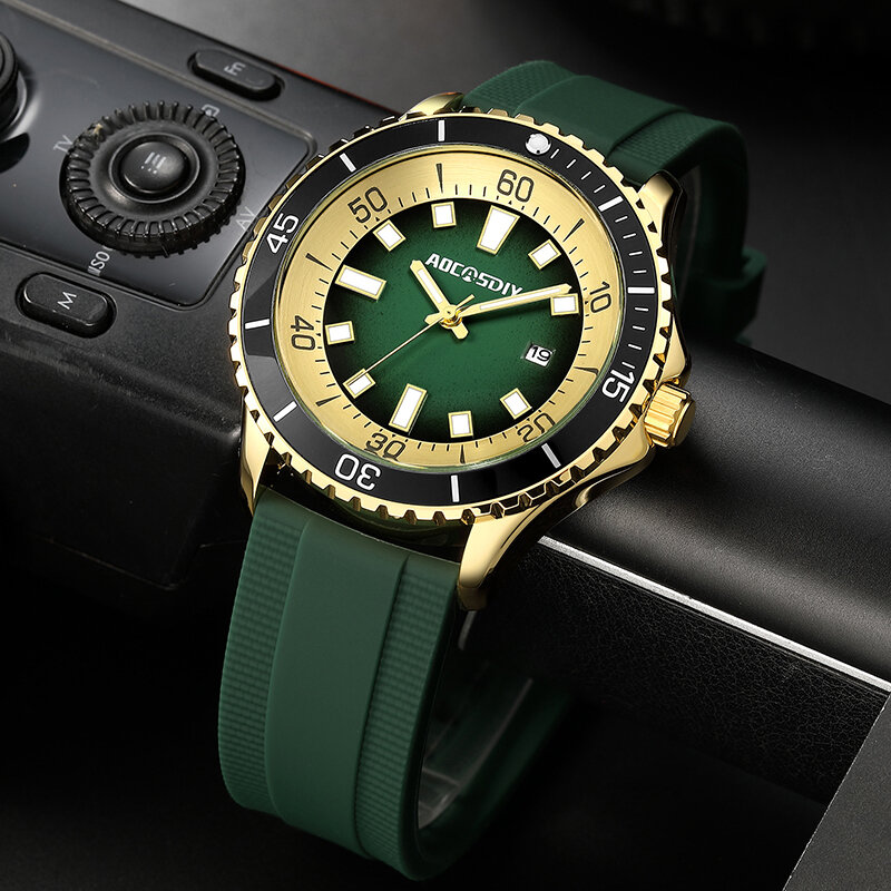 Casual Watches for Men Fashion New Men's Watch Multi Functional Luminous Date Quartz Wrist Watch Waterproof Leisure Man Clock
