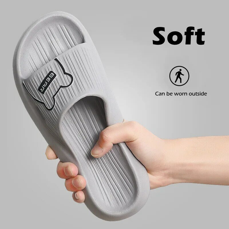 Big Size 46 47 Men Slippers Bathroom Non-Slip Slides Women Home Casual Shoes Summer Beach Sandals Couple Outdoor Flip Flops