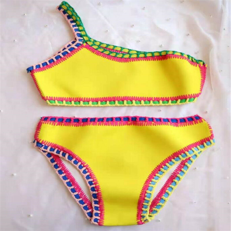 Bikini Sexy de neopreno para mujer, traje de baño de dos piezas, ropa de playa para Surf, brasileño