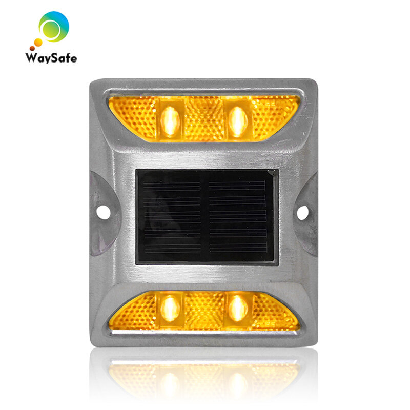 LED Road Stud Light, guscio in alluminio, indicatori di corsia riflettenti, modalità fissa, verde