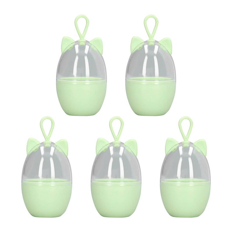 Portable Clear Makeup Sponge Case with Hanging Hole - Cute Cartoon Shape Holder for jewelry 