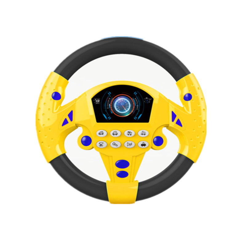Giocattolo del volante di simulazione elettrica con suono leggero Baby Kids Musical Educational Copilot passeggino volante giocattoli vocali