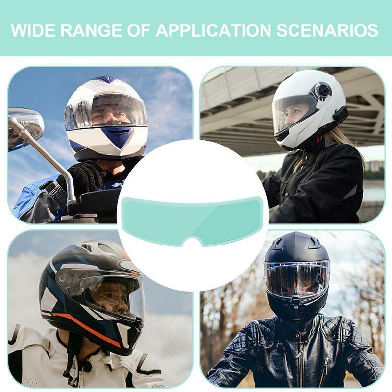 Motocicleta Anti Fog Lens Sticker, Anti Chuva Escudo, Viseira Filme, Longa Duração, Alta Definição