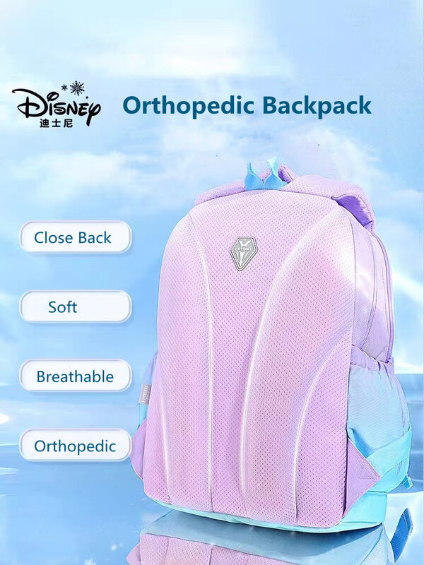 2023 Disney Frozen School Bags For Girls Grade 1-3 Elsa Anna Primary Student Shoulder Orthopedic Backpack Large Capacity Mochila