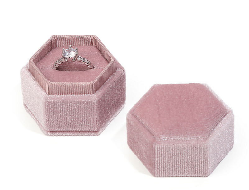 Genenic бархатная коробка для колец со съемной крышкой, держатель для церемоний для помолвки, помолвки, свадебной церемонии, оптовая продажа