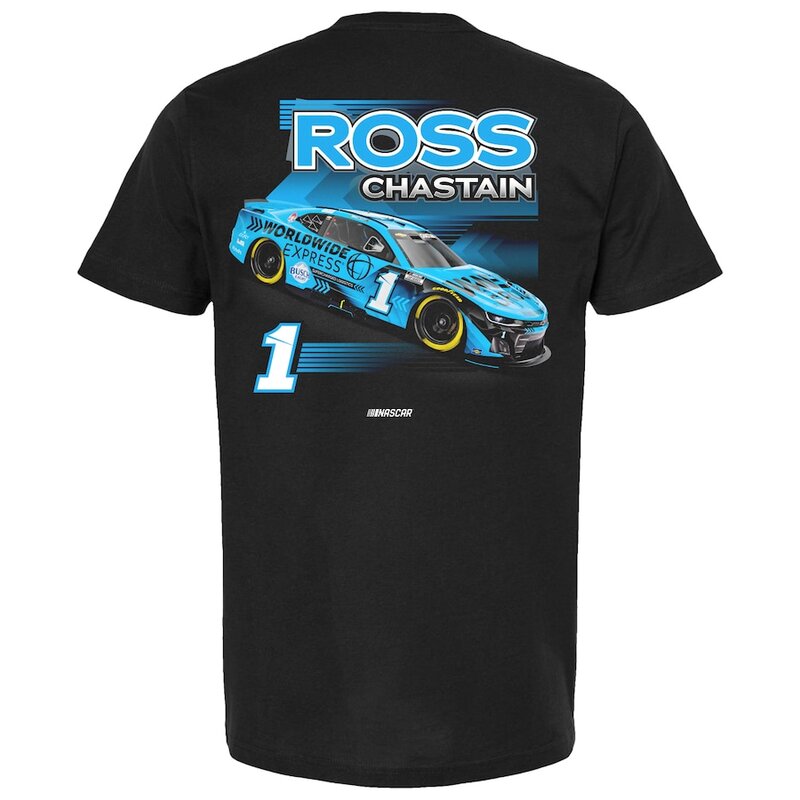 Ross Chastain 1 Motor Sports Racing t-Shirt girocollo classica a maniche corte in cotone leggero atletico da uomo