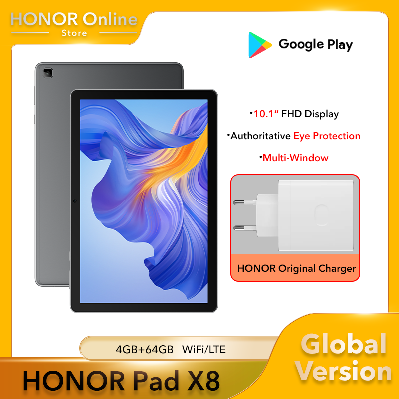 Global Versie Honor Pad X8 10.1-Inch Hd Groot Scherm Octa-Core MTK8786 Oogbescherming Ultra-Slim tablet Wifi & Lte
