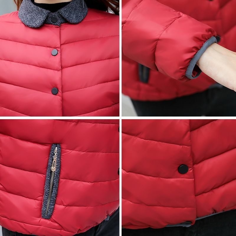 Abrigo de plumón de algodón para mujer, chaqueta acolchada informal, parka ajustada que combina con todo, talla grande, otoño e invierno, 2023