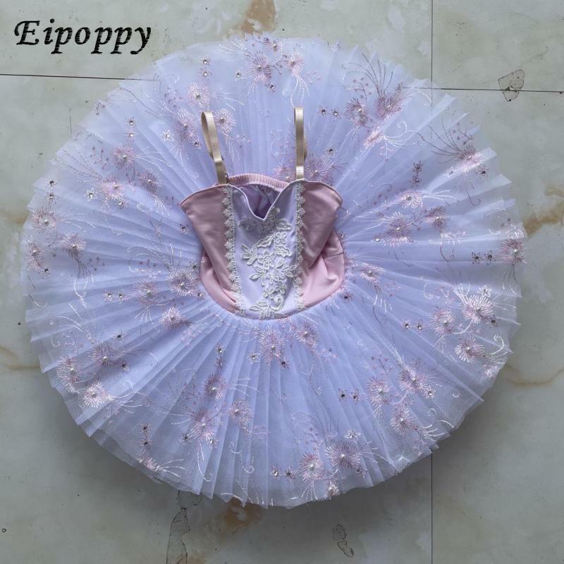 Rok balet profesional baru Pink Tutu Pancake Tutu rok anak-anak kostum tari perut gaun bordir panggung penampilan