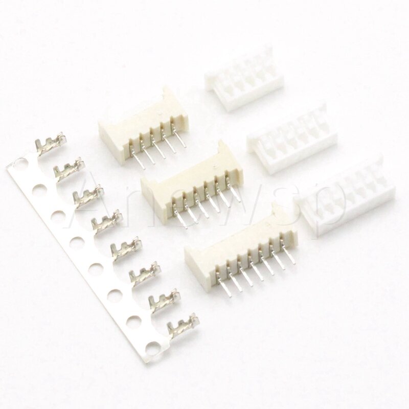 10 Set MICRO JST 1.25 Connector 1.25mm Pitch Horizontal Straight Pin Header + Housing + Terminal 2/3/4/5/6/7/8/9/10/11/12P
