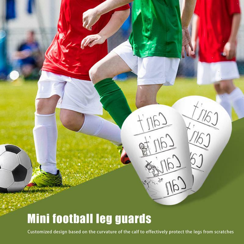 Almofadas de futebol extra pequenas para homens e mulheres, equipamentos de proteção, mini guardas, meninos e meninas, 2pcs