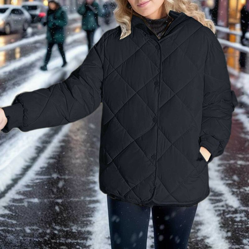 2023 Winter Vintage warm beige Kapuzen kragen Baumwoll kleidung weibliche Freizeit mantel Streetwear Langarm Parkas schickes neues Top