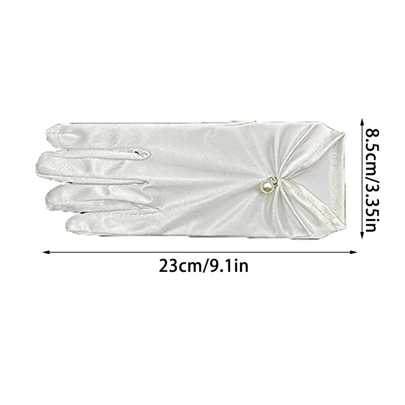 Kobiety satynowe krótkie seksowne rękawiczki elastyczne wesele bankiet cienkie rękawiczki przeciwsłoneczne anty-uv pełne rękawiczki akcesoria do sukni