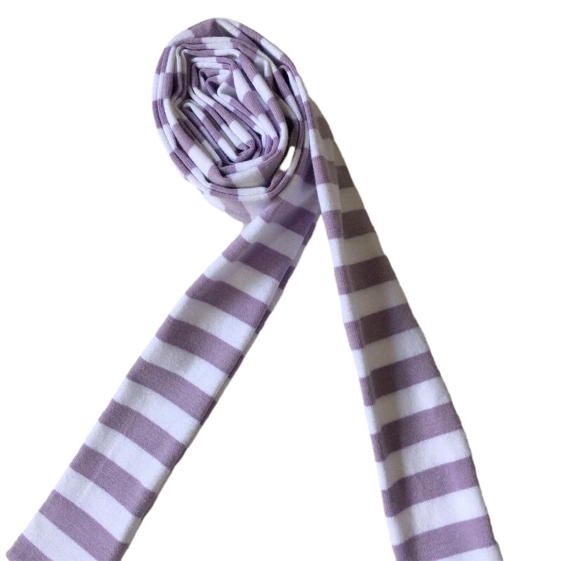 Женский шарф в полоску на весну и лето, тонкий шейный платок в стиле Y2k, красочный тонкий вязаный шейный щиток, легкий вес