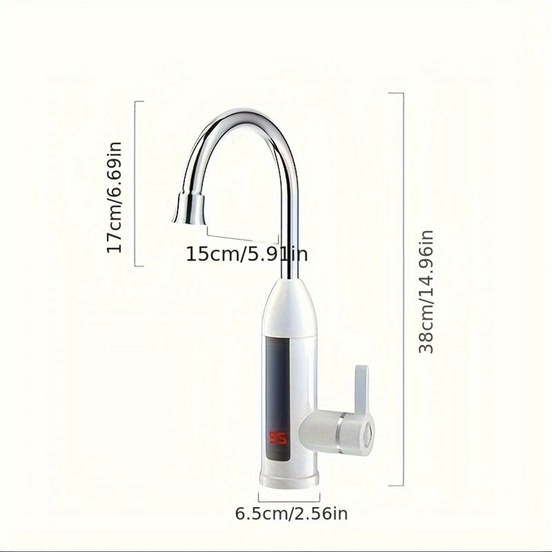 Instantaneous Digital Display Electric Kitchen and Bathroom Quick-heating Heating Faucet RX-023