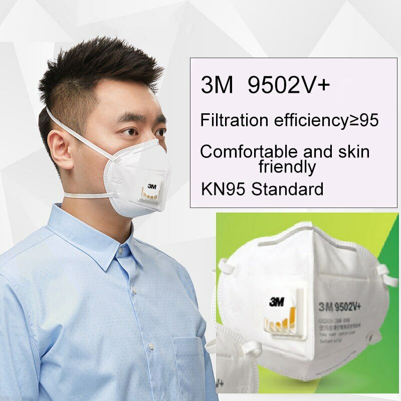 25 teile/los 3M 9501V +/9502V + Maske KN95 Atemschutz Anti-dunst Schutzmasken Anti-partikel Filter Material