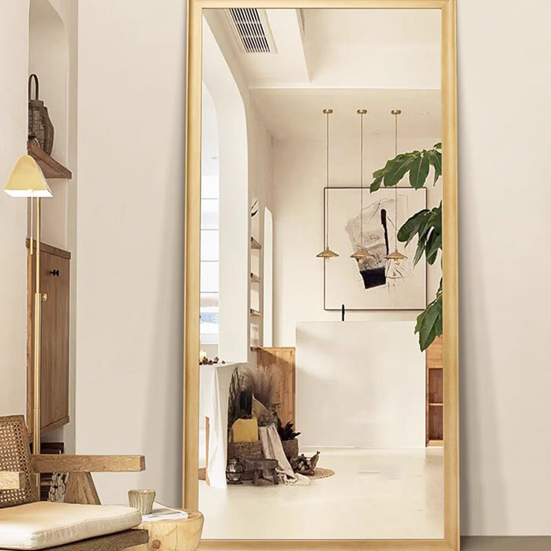Nordic Schlafzimmer Ganzkörper spiegel ästhetische personal isierte übergroße Steh spiegel Ganzkörper Luxus Vintage Espejo Wohnkultur
