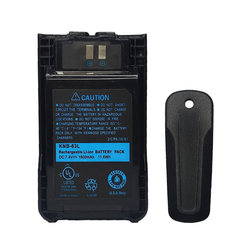 Batería de iones de litio para walkie-talkie de KNB-63L, Compatible con KNB-65L, para Radios portátiles KENWOOD, repuesto adicional