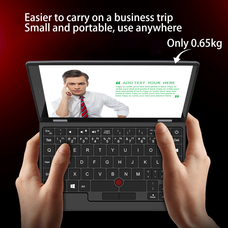 Akpad-mini laptop com tela sensível ao toque de 7 polegadas, celeron j4105, 12gb ram, ssd 1 também, webcam 2.0mp, windows 10 11 pro